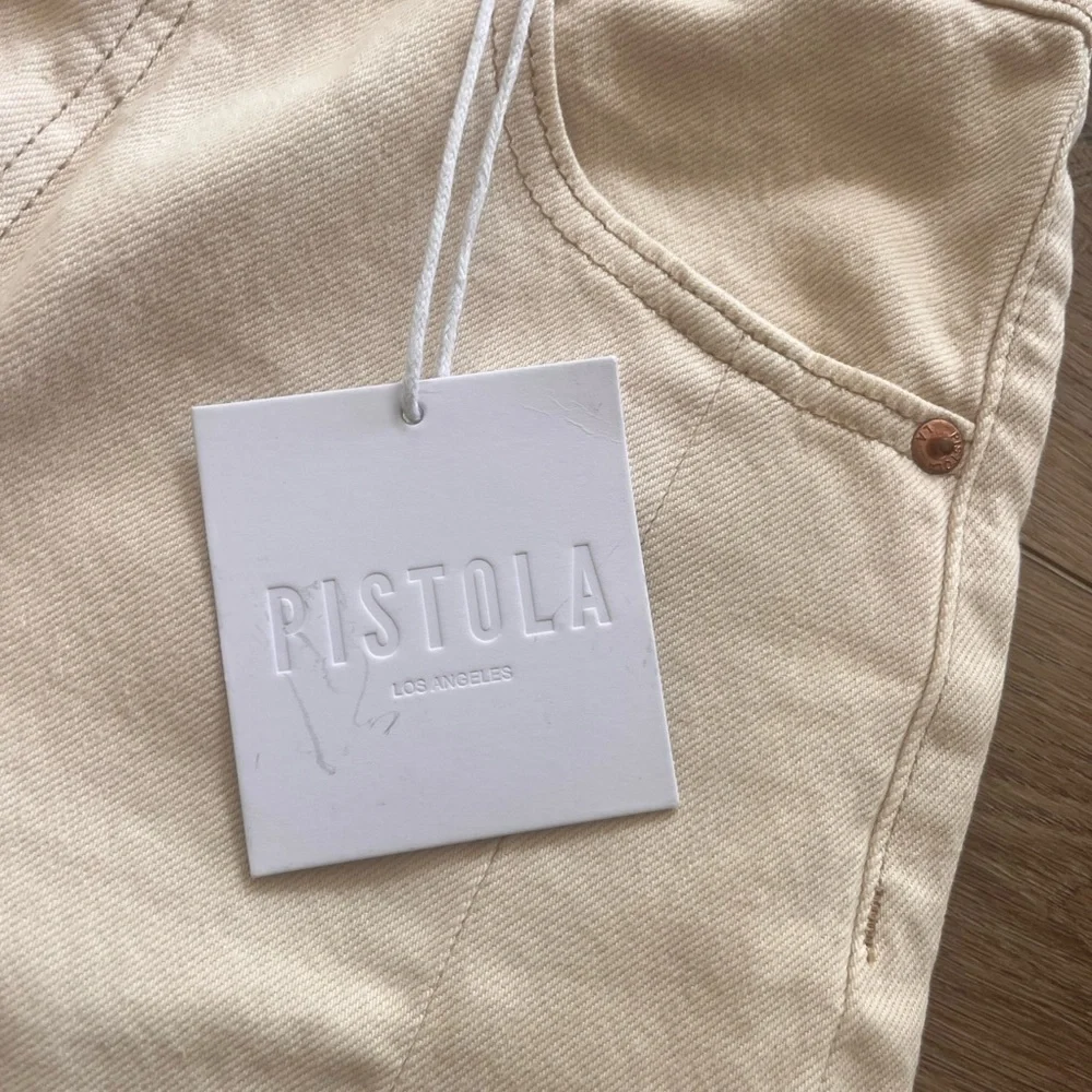 NWT Pistola Eli High Rise Arched Leg in Ecru - Picture 8 of 10